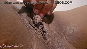 oh man after that good masturbation my shaved ebony pussy is still so wet and juicy throbbing tight young hole dripping everywhere