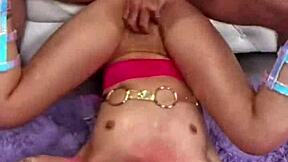 stunning sage hunter fuck doll beggin for nade's nasty poundin 😈🍆💦 bent over doggy deepthroat sloppy cumshot!!