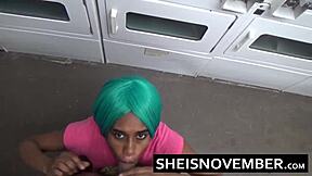 amateur ebony teen's big ass takes public anal pounding sloppy deep