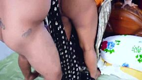 Big Boobs Indian Bhabhi Fucked Hard While Cooking in Kitchen Desi Creampie