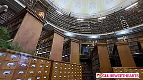 two cute 18yo bookworms sneak licks in the library of lust