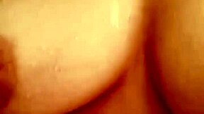 babe cums hard in shower using dildo on big tits latina milf pussy