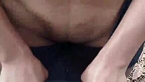 Skinny brazilian ebony flashes tits outdoors then takes public creampie cash