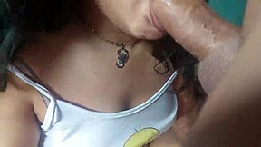 hermanastra swallows my cum after deepthroat blowjob and mouth fuck