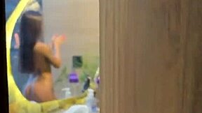 Watch Petite Latina Shower Dildo Ride Her Shaved Pussy Close