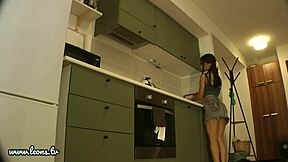 Petite college coeds flash asses and pussies in shared apartment for likes