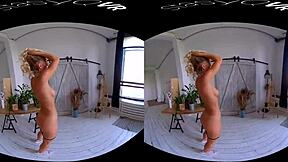 busty blonde teen teases her big boobs in exclusive stasyq vr