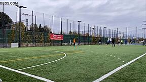 young football players pounded hard by massive swiss guy and friends!