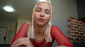 wanna see hot blonde fucked hard in red?