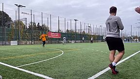 young football players pounded hard by massive swiss guy and friends!