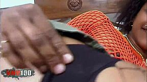 intense french ebony shania rides terry's cock... rough interracial bedroom orgasm closeups