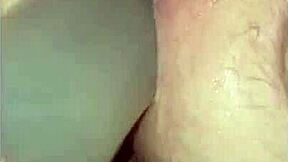 i squat on huge dildo fucking till i cum hard pov