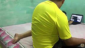 me cumming deep in tight stepsister pussy home alone