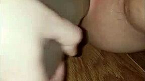 i squat on huge dildo fucking till i cum hard pov