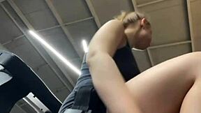 Cumming Deep In BBW Teen's Fat Ass And Big Natural Tits At Public Gym