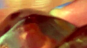 stepsister cries losing virginity to huge glass dildo on wet pussy then begs bbc fuck