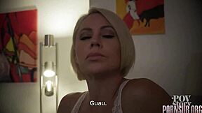 big ass latina milf seduces man of house with creampie tits tease