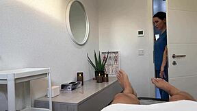 Massage Turns Wild When Nurse Oils My Cock for Deep Fuck