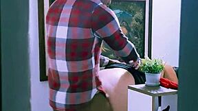 Colombian BBW Couple's Dirty Office Sex with Roommate Roleplay