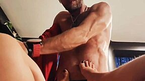 Horny Brazilian Blonde Swallows Muscular Stud's Huge Load