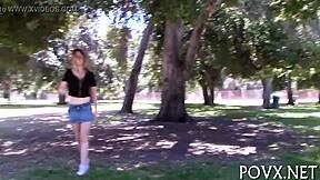 tiny 18yo teen loses competition game to old man's rough pussy fuck pov