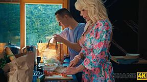 blonde hungarian milf rides young cock secretly in shame